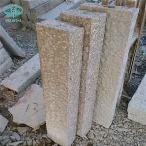 China Yellow Granite G682 Stone Garden & Palisade,Rusty Yellow Granite Stone Pineapple Natural Finished Garden Wall