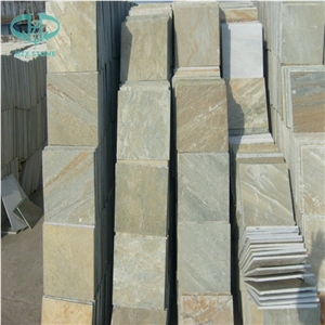 China Yellow Wooden Slate Tile, Yellow Slate Stone, Wooden Slate, Multicolor Slate, Beige Slate, Slate Floor Tile, Slate French Pattern