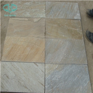 China Yellow Wooden Slate Tile, Yellow Slate Stone, Wooden Slate, Multicolor Slate, Beige Slate, Slate Floor Tile, Slate French Pattern