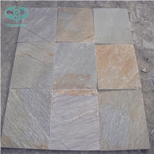 China Yellow Wooden Slate Tile, Yellow Slate Stone, Wooden Slate, Multicolor Slate, Beige Slate, Slate Floor Tile, Slate French Pattern