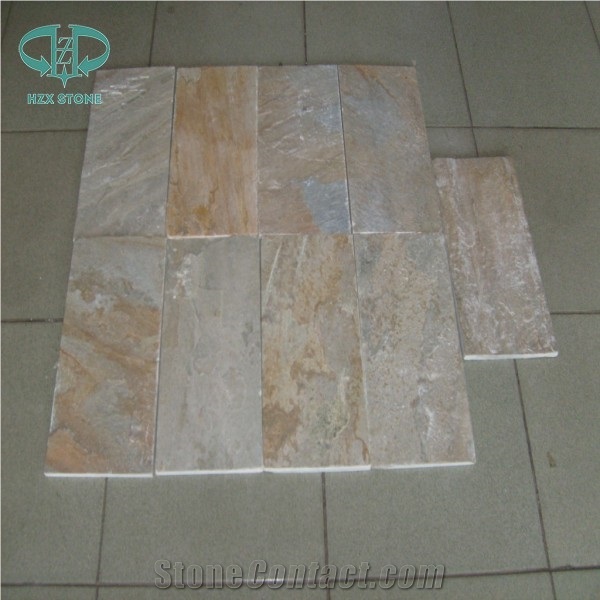 China Yellow Wooden Slate Tile, Yellow Slate Stone, Wooden Slate, Multicolor Slate, Beige Slate, Slate Floor Tile, Slate French Pattern