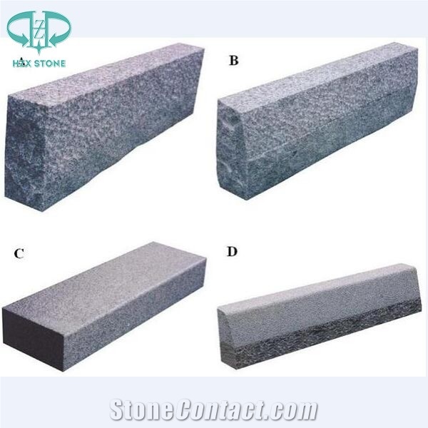 Chinese Factory Of G654 Pandang Dark Grey Granite Curbs,Granite Kerbstone,Kerb Stone,Curbstone,Vehicle Barrier Kerb
