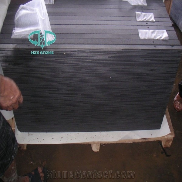 Chiseled Black Basalt Wall Cladding Stone,Basalto Tiles, Floor Tiles