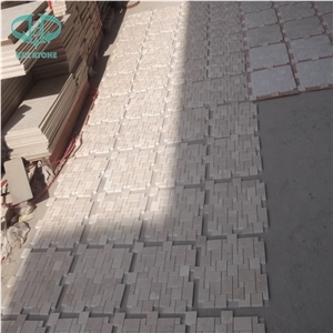 Cream Marfil Marble Mosaic, French Pattern Wall Mosaic, Beige Marble Mosaic Tile