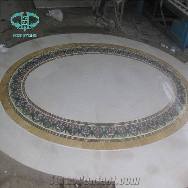 Cristal Glass, Golden Yellow Marble Flooring Design & Marble Floor Tiles & Home Marble Floor Medallions Design