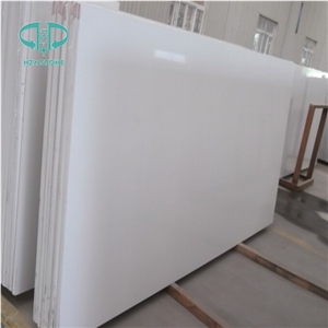 Crystal White Quartz Stone/Solid Surface Engineered Stone Tiles & Slabs for Hotel Kitchen Bathroom Decoration High Gloss and Hardness