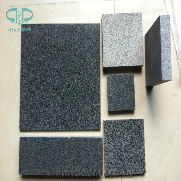 Dark Grey Granite G654 Granite Slab Hot Sale, Natural Grey Granite Floor Tiles Wall Tiles Polished G654 Granite Slabs for Floor Covering Cut to Size Grey Granite Skirting, Sesame Black, Padang Dark