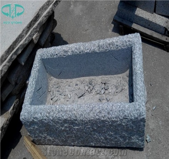 Different Shaped -Grey Granite Flower Stand Pot & Planters /Garden Decor Landscaping Stone,Exterior Stone