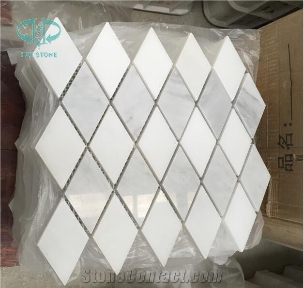 Dynasty White Marble Mosaic Tiles,Eastern White Marble Mosaic Tiles,Polished Mosaic Pattern and Tiles,China White Marble Mosaic for Home Decoration