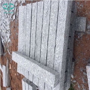 G603 Granite Garden Stone Pillars/China Sesame White Grey Granite Pineappled Palisade Landscaping Stone