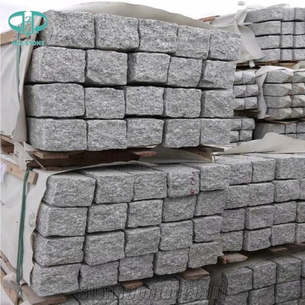 G603 Granite Garden Stone Pillars/China Sesame White Grey Granite Pineappled Palisade Landscaping Stone