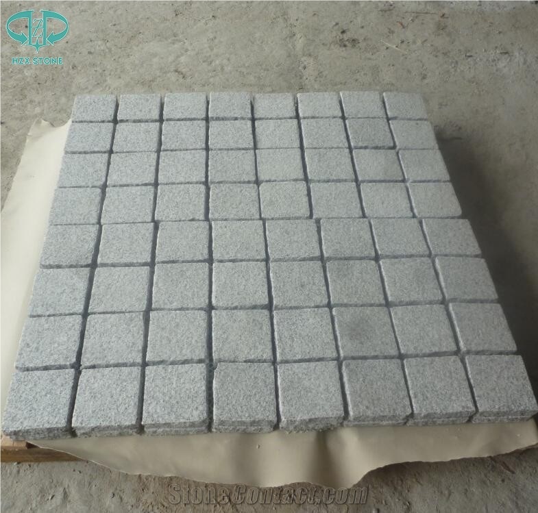 G603 Light Grey Granite Paving Stone,Cobble Stone,Natural Split Cube Stone,Cobblestone,Paving Sets,Driveway Paving Stone,Walkway Pavers,Patio Pavers,Landscape Stone,Garden Stepping Pavements
