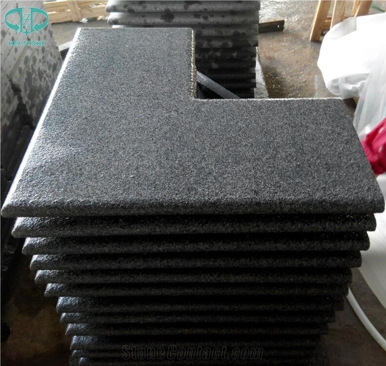 G654 Dark Grey Granite Swimming Pool Terraces Pavers,Pool Around Side Pavers with Bullnose,Half Bullnose,Pool Decking,Pool Coping,Pool Pavers
