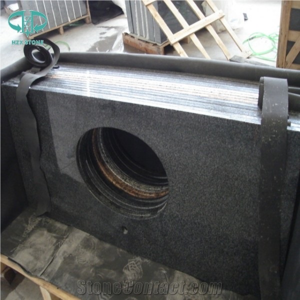 G654,Padang Dark, Sesame Black,Charcoal Black,China Nero Impala,Dark Barry Grey,Nero Impala China,G3554, Dark Grey Granite, Polished Coutertop, Granite Vanity Top, Bathroom Decration