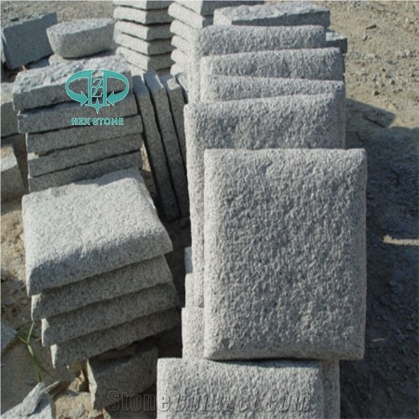G654 Pineapple Tumbled Paving Stone, Padang Dark Granite Cubestone, China Yellow Rust Granite Cobble Stone for Paving Outside