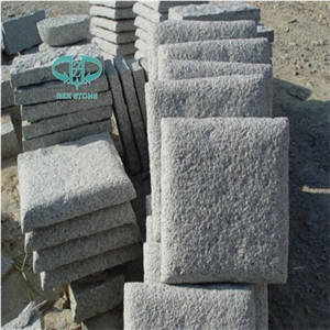 G654 Pineapple Tumbled Paving Stone, Padang Dark Granite Cubestone, China Yellow Rust Granite Cobble Stone for Paving Outside