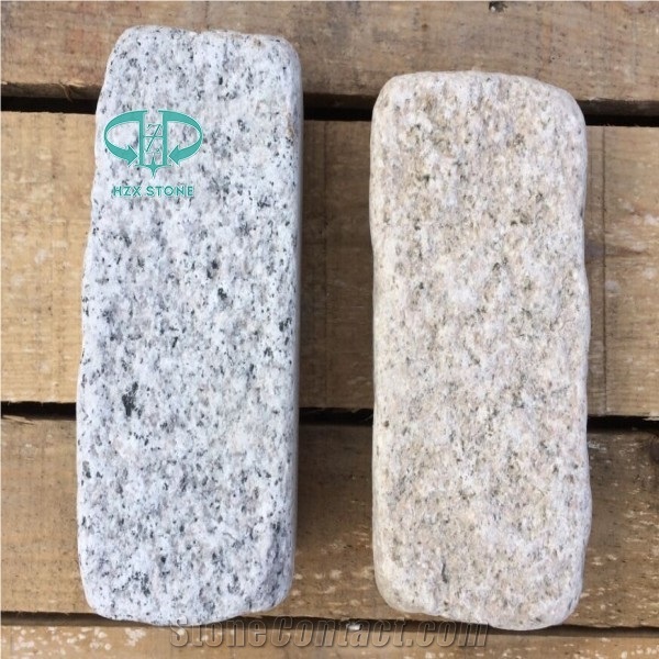 G654 Pineapple Tumbled Paving Stone, Padang Dark Granite Cubestone, China Yellow Rust Granite Cobble Stone for Paving Outside