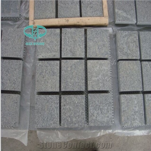 G654 Pineapple Tumbled Paving Stone, Padang Dark Granite Cubestone, China Yellow Rust Granite Cobble Stone for Paving Outside