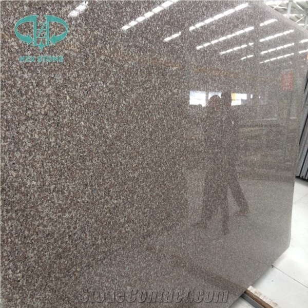 G664 Chinese Pink Granite ,Luna Pearl,Luoyuan Bainbrook Brown,Black Spots Brown Granite,Copper Brown,Loyuan Red,Misty Brown,Purple Pearl,Sunset Pink,Tea Brown,Vibrant Rose Polished Granite Slab