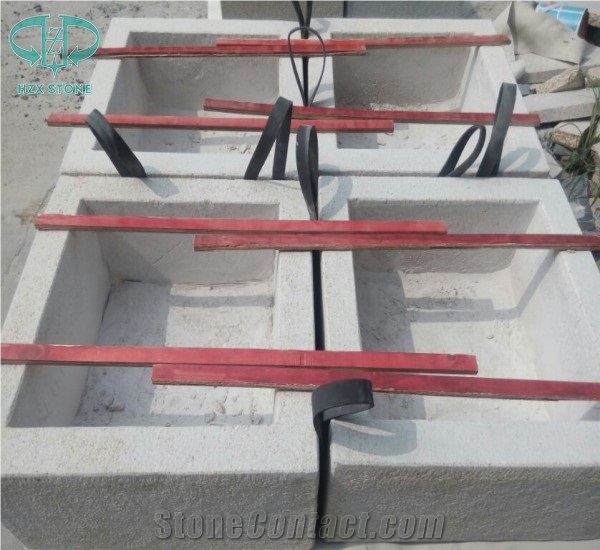 G682 Flower Pot,Rustic Yellow, G603 Light Grey Flower Pot Granite Garden Flower Pots,Exterior Decoration