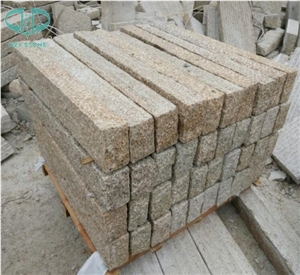 G682 Granite Kerbstones,China Yellow Rustic, Padang Giallo,Golden Sand,Sunset Gold Pineappled Yellow Granite for Landscaping Kerbstone/Building Stones/Road Stone