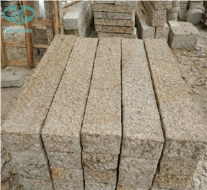 G682 Granite Kerbstones,China Yellow Rustic, Padang Giallo,Golden Sand,Sunset Gold Pineappled Yellow Granite for Landscaping Kerbstone/Building Stones/Road Stone