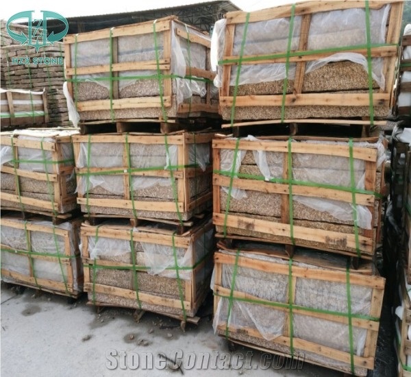 G682 Granite Kerbstones,China Yellow Rustic, Padang Giallo,Golden Sand,Sunset Gold Pineappled Yellow Granite for Landscaping Kerbstone/Building Stones/Road Stone