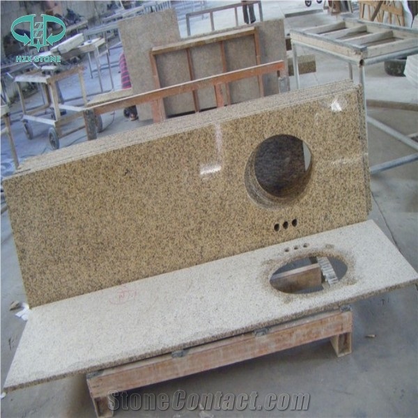 G682 Granite,Misty Rusty Yellow,Giallo Rusty, Desert Gold,Giallo Fantasia,Giallo Ming, Giallo Rustic, Gold Leaf China, Golden Peach, Padang Amarillo Countertops