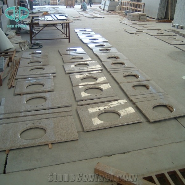 G682 Granite,Misty Rusty Yellow,Giallo Rusty, Desert Gold,Giallo Fantasia,Giallo Ming, Giallo Rustic, Gold Leaf China, Golden Peach, Padang Amarillo Countertops