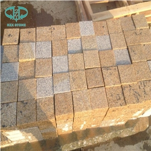 G682 Granite,Misty Rusty Yellow, Giallo Rusty, Desert Gold,Giallo Fantasia,Giallo Ming, Giallo Rustic, Gold Leaf China, Golden Peach, Padang Amarillo Flames Bush Hammered Pineapple Pavers