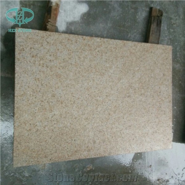 G682 Granite Mushroom Stone, Yellow Granite Mushroomed Cladding, Rusty Yellow Granite Wall Cladding, Rustic Stone Covering