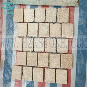 G682 Yellow Granite Cube Stone & Pavers, Paving Tile, Cubic, Flooring Tile, Cobble Stone