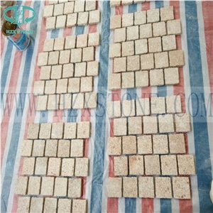 G682 Yellow Granite Cube Stone & Pavers, Paving Tile, Cubic, Flooring Tile, Cobble Stone