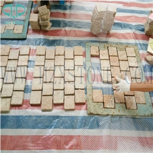 G682 Yellow Granite Cube Stone & Pavers, Paving Tile, Cubic, Flooring Tile, Cobble Stone