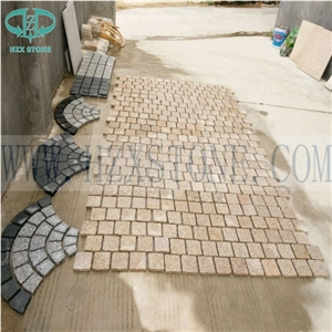 G682 Yellow Granite Cube Stone & Pavers, Paving Tile, Cubic, Flooring Tile, Cobble Stone