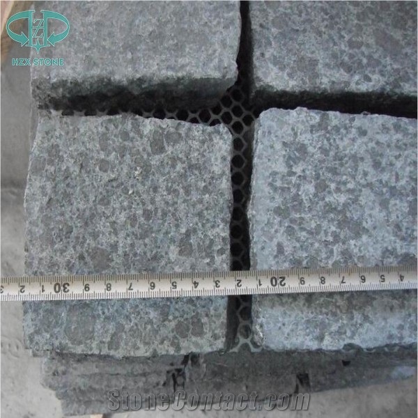 G684 Basalt Cubestone, Padang Black, Black Basalt Paving Stone,G684 Basalt Cobble Stone,Landscaping Stone,Garden Stepping Pavers Stone,Paving Stone, Exterior Pattern Stone for Driveway,Walkway
