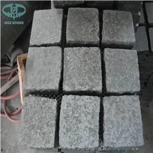 G684 Basalt Cubestone, Padang Black, Black Basalt Paving Stone,G684 Basalt Cobble Stone,Landscaping Stone,Garden Stepping Pavers Stone,Paving Stone, Exterior Pattern Stone for Driveway,Walkway