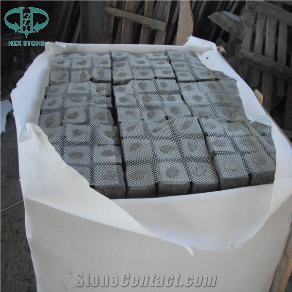 G684 Basalt Cubestone, Padang Black, Black Basalt Paving Stone,G684 Basalt Cobble Stone,Landscaping Stone,Garden Stepping Pavers Stone,Paving Stone, Exterior Pattern Stone for Driveway,Walkway