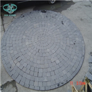 G684 Basalt Split Cobble Stone, Black Basalt Cube Stone, Ash Black Paving Sets,Black Pearl Floor Covring, Dark Grey Walkway Paver