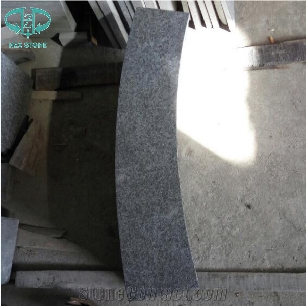 G684 Black Granite Arc-Shaped Granite Swimming Pool Coping Tiles, Pool Pavers with Bullnose,Half Bullnose,Pool Decking