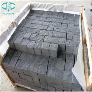 G685, Black Basalt, Cube Stone, Zhangpu Black, Zp Black, Black Stone, Flamed, Floors, Paving Stone, Pavers