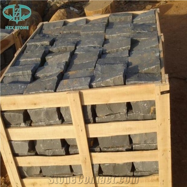 G685, Black Basalt, Cube Stone, Zhangpu Black, Zp Black, Black Stone, Flamed, Floors, Paving Stone, Pavers