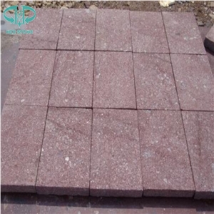 G699 Flamed Tile, Dayang Red Porphyry Walkway Floor Paving Stone Tile,Dayang Red G699 Granite Bushhammered Outdoor Stone Tile Paving Material