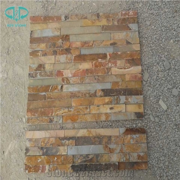 Golden slate, Stone Siding,Stone Wall Veneer Stone,Cultural Stone for wall cladding