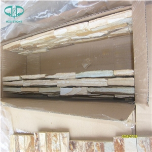 Golden slate, Stone Siding,Stone Wall Veneer Stone,Cultural Stone for wall cladding