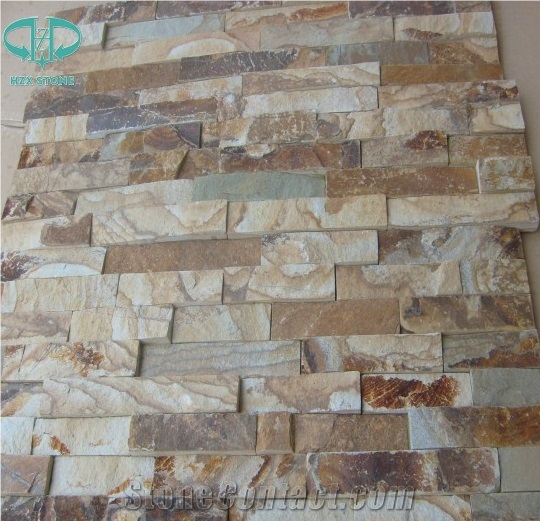 Golden Slate Yellow Slate Stone Siding,Stone Wall Veneer Stone,Cultural Stone