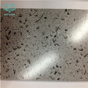 Grey Quartz Stone, Manufacturer Artificial Marble Look White Quartz Stone Slabs & Tiles Design, Polished with Cusomized Edges and Solid Surface Silestone Colors Available