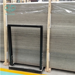 Grey Serpeggiante Wood Grain Polished Marble Big Slabs Without Crystal Lines