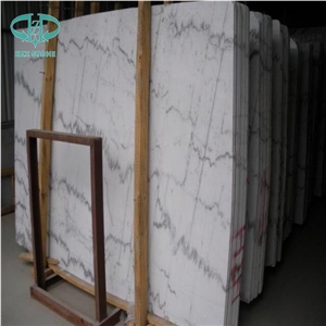 Guangxi White Cloud White Marble White Lightning China Carrara White Marble Polished Slabs and Tiles