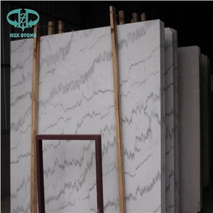 Guangxi White Cloud White Marble White Lightning China Carrara White Marble Polished Slabs and Tiles